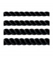 Meter cable quality braided polyester black special ties