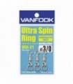 Vanfook Emerillon con anilla Ultra Spin Ring Silver USR-21 varias unidades