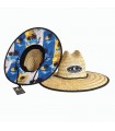 Ocean Straw Hollow Canary Flag Hat Adult T58